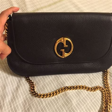 black gucci clutch with gold chain|farfetch Gucci clutch.